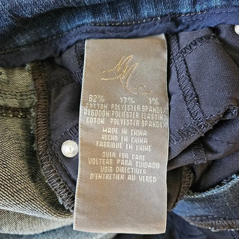 Seven7 Melissa McCarthy Slim Boot Jeans, Size 20W Embellished Dark Wash Ankle - Picture 6 of 9